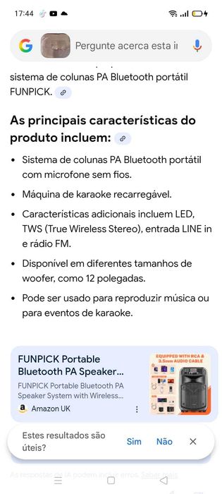 Coluna Karaoke Portátil+ Microfones. Oportunidades