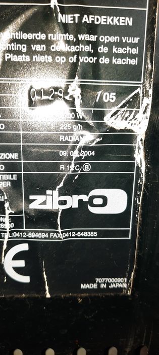 Aquecedor  a parafina ZIBRO R15 C de 2700 watts