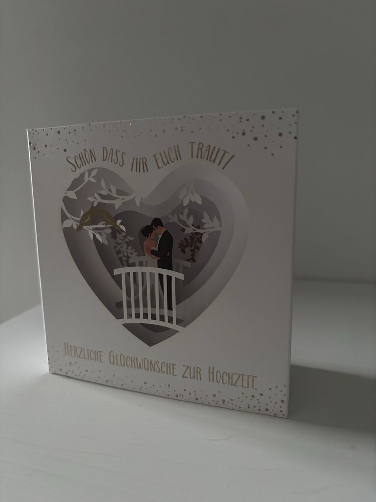 Kartka ślubna po niemiecku 3D pop-up na ślub niemiecka Hochzeit