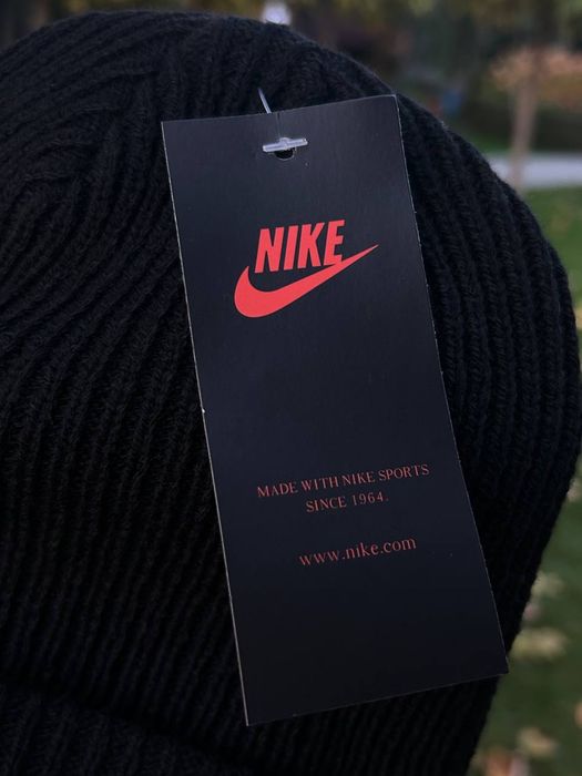 Шапка Nike x ACG мужская черная шапка Найк Асдж чорна зимня теплая