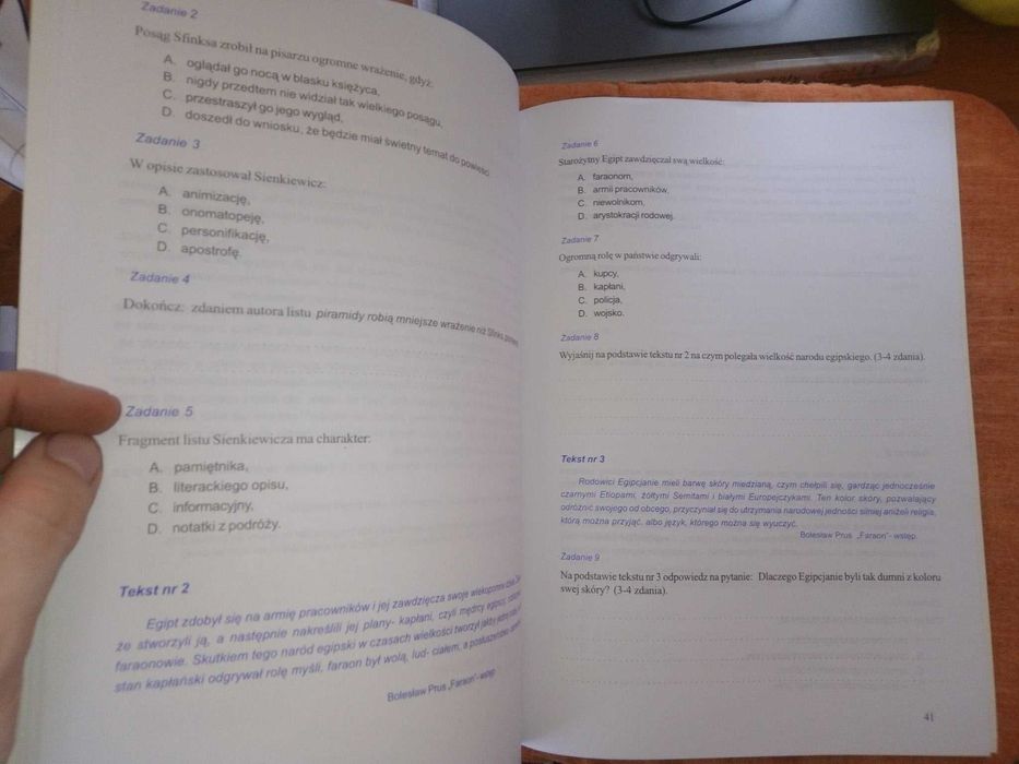 Arkusze egzaminacyjne Testy Gimnazjalne Język Polski Wierucka (czyste)