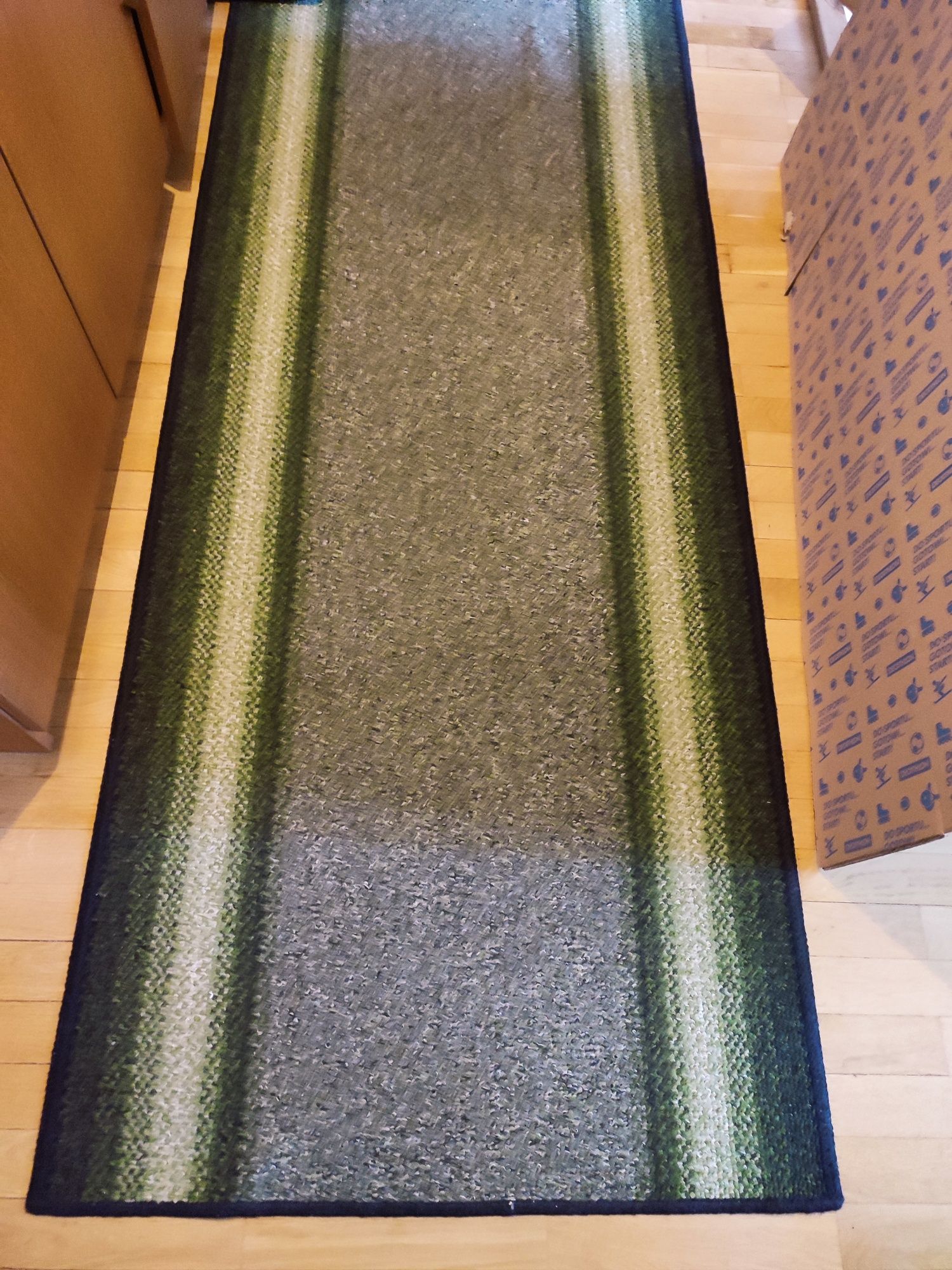 Zestaw dywaników do przedpokoju, zielone bieżniki