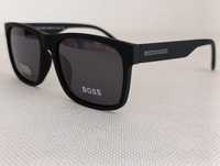 HUGO BOSS_czarne męskie okulary z polaryzacją i filtrem UV 400