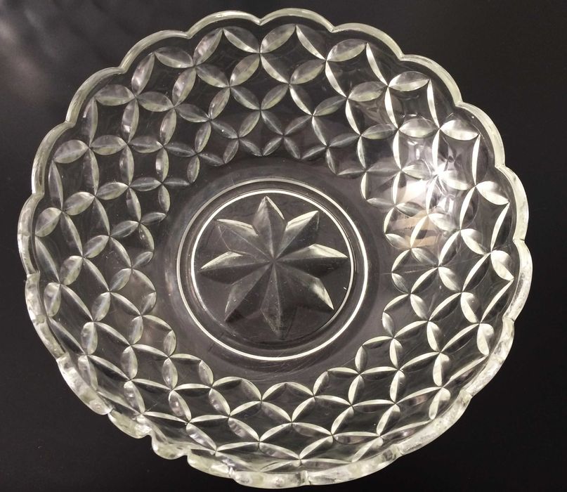 Conjunto 2 taças de vidro (com saladeira / fruteira) 24 e 20 cm