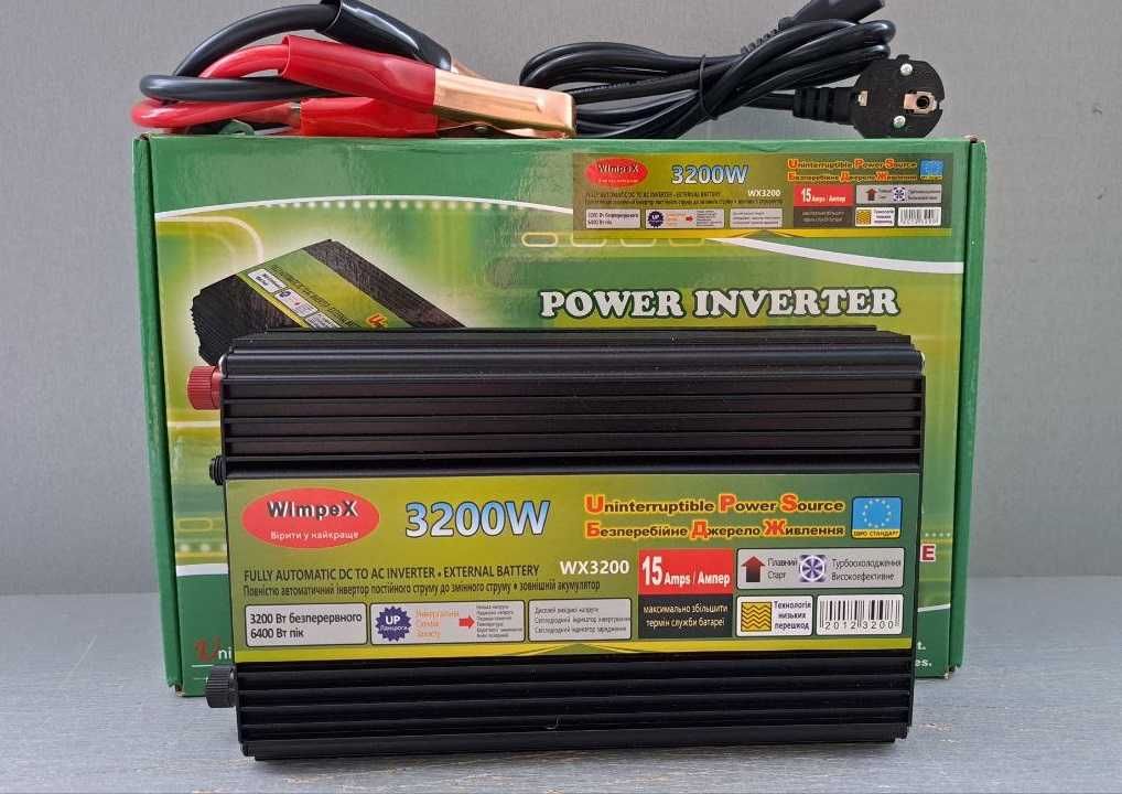 |Преобразователь напряжения| БЕСПЕРЕБОЙНИК 3200W 12V 220V зарядка 15А