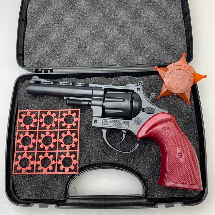 Іграшковий дитячий пістолет на пістонах револьвер пугач для дітей