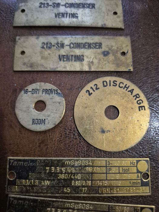 Zestaw blaszek Rosjia Niemcy mosiądz