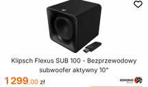 Klipsch Flexus SUB 100 - Bezprzewodowy subwoofer aktywny 10"