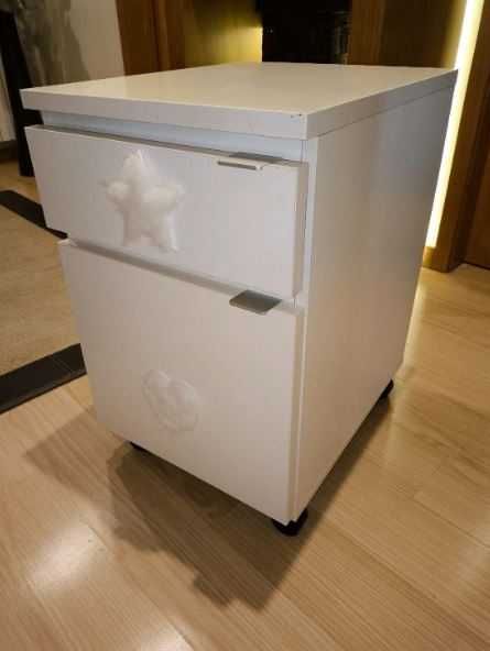 Móvel Branco com Gavetas 40x51x63, Muito Versátil e Moderna