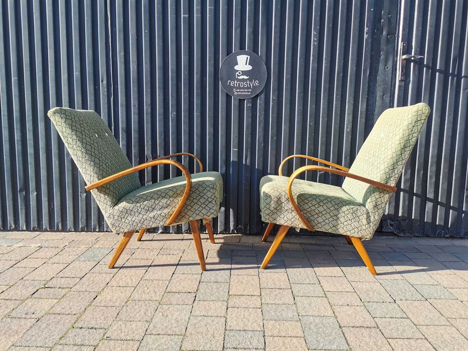 Fotel Czechosłowacja TON mod.53 proj. J. Šmídek, PRL Design, Vintage