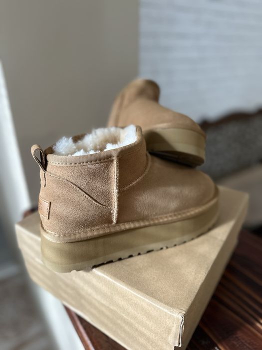 Ugg Ultra Mini Platform натуральна замша , хутро
