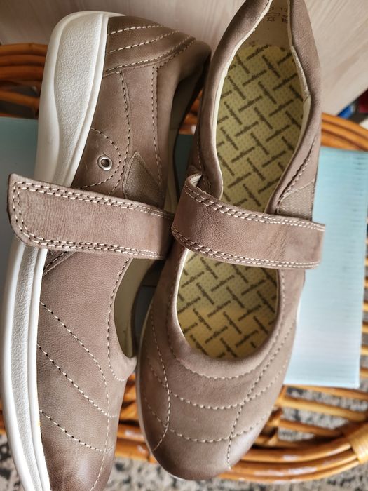 Новые анатомические, ортопедические туфли -макасины кожаные .