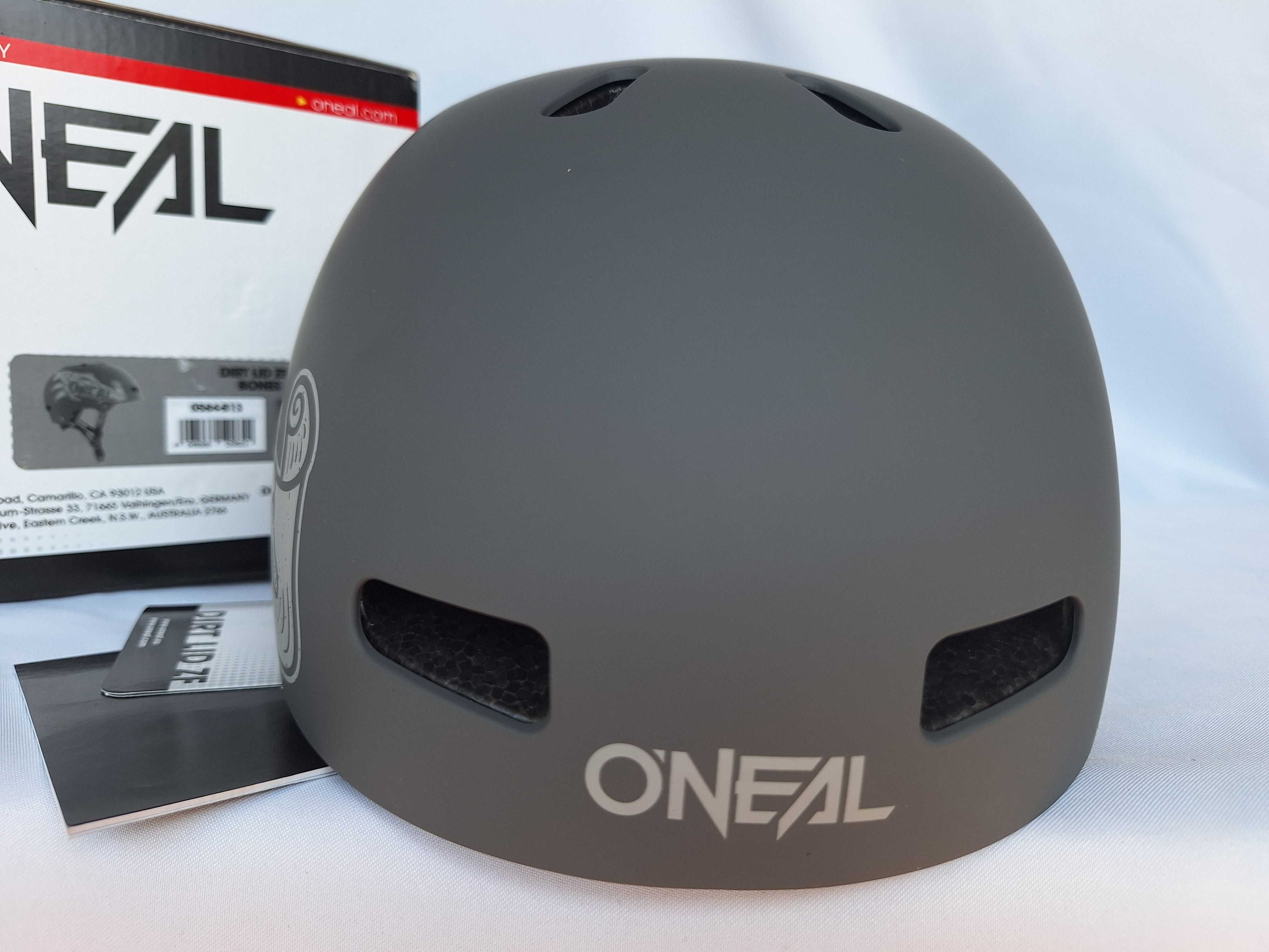 Kask rowerowy O'Neal Dirt Lid ZF Helmet Bones Gray M 55-59cm BMX