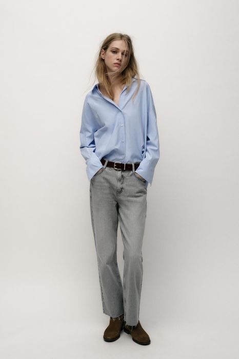 Джинси straight з високою посадкою, Zara