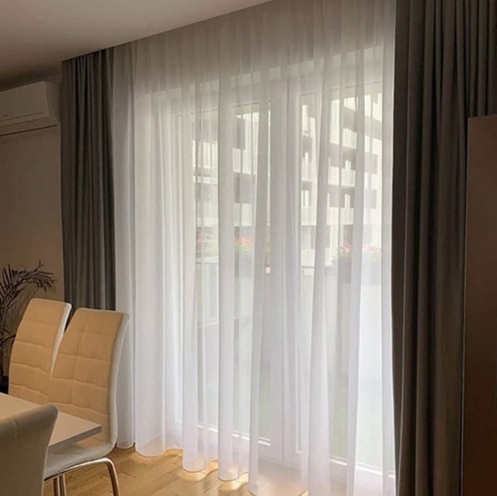 Dwie białe nowe gładkie firanki, okazja
