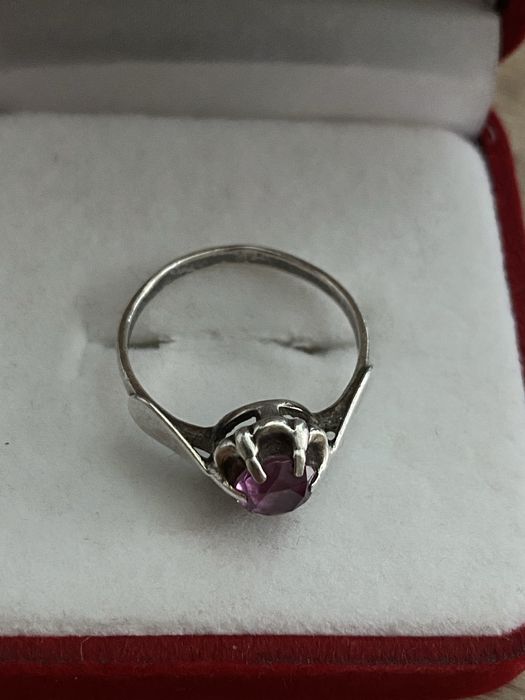 Серебряное кольцо с аметистом, СССР