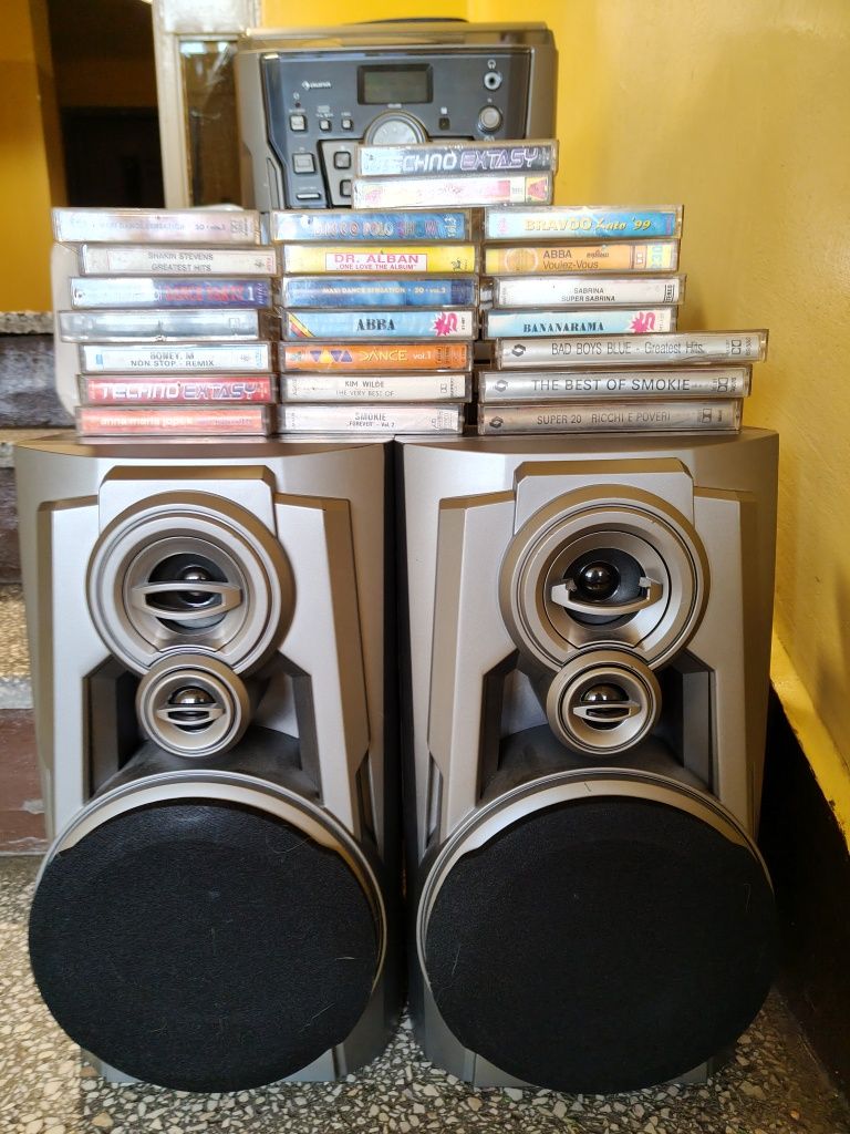 Wieża Auna kasety,CD,gramofon,fm