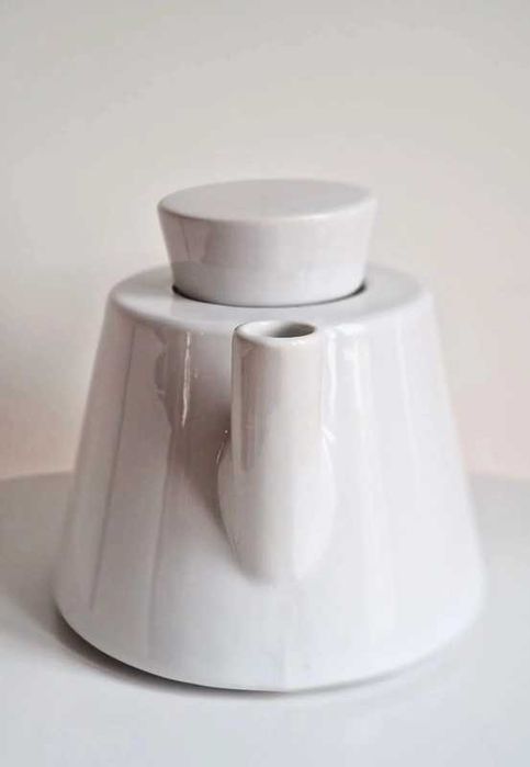 Vintage ceramiczny dzbanek na herbatę z podgrzewaczem IKEA