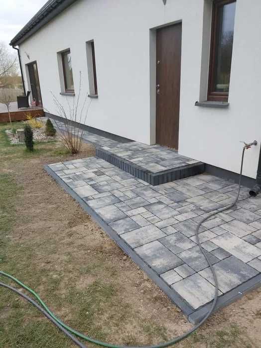 Usługi Polbrukowe układanie  polbruków kostki, granitu.Uslugi sprzetem