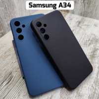 Чехол Silicone Case Wave на Samsung A34/ A54. Микрофибра