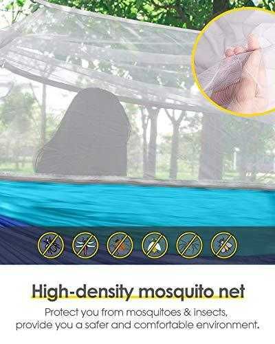 Hamak turystyczny z moskitierą podróżny survival 260x140cm