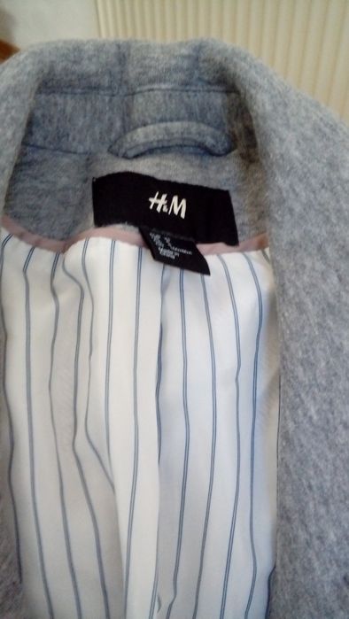 żakiet marynarka szara miękka H&M