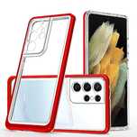 Clear 3in1 etui do Samsung Galaxy S21 Ultra 5G żelowy pokrowiec z ramk