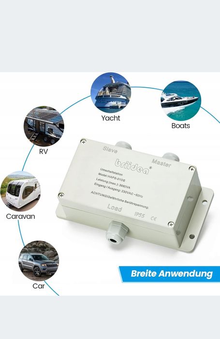 briidea stacja przełączająca do układu pierwszeństwa sieci, 16 A, 230