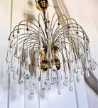 Lampa sufitowa Murano Łezki krople Włochy 1960 Vintage midcentury