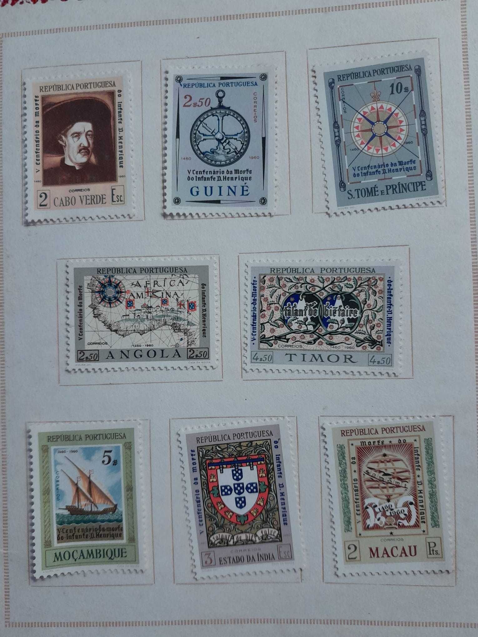 Coleção de selos 5º Centenário da Morte do Infante D. Henrique (1960)