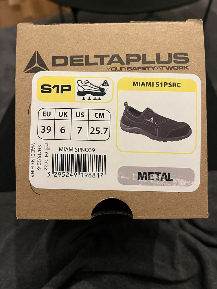 Buty robocze Delta Plus Miami S1PSRC CZARNE