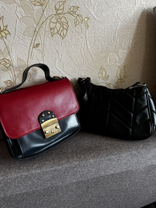 Сумка багет waikikiі червона шкіряна