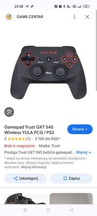 Bezprzewodowy Gamepad Trust GXT 545