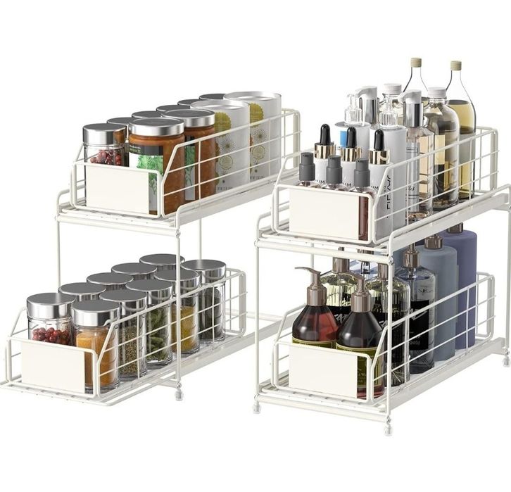 Zestaw 2 organizerów pod umywalkę, 2 poziomy