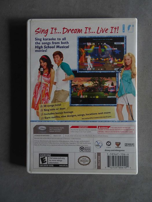 Jogo para consola WII - High School Musical Sing It