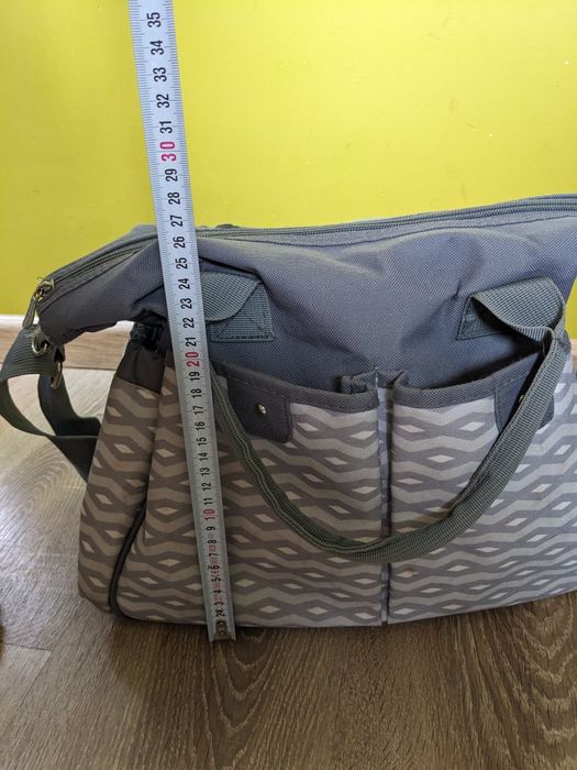 Torba sportowa do wózka przewijak Babyono szara na ramię
