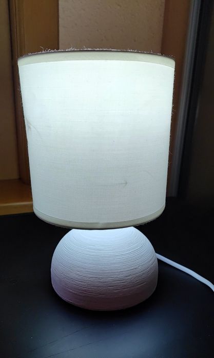 Minimalistyczna Biała Lampka Stołowa Biurkowa 1X40W E14