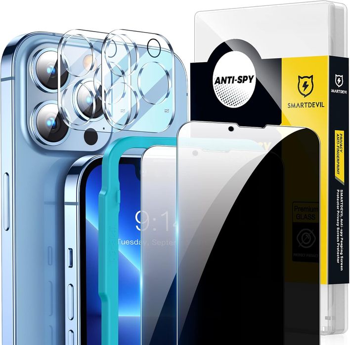 SMARTDEVIL Szkło Hartowane 9H do iPhone 13 Pro - Zestaw 2 Sztuki