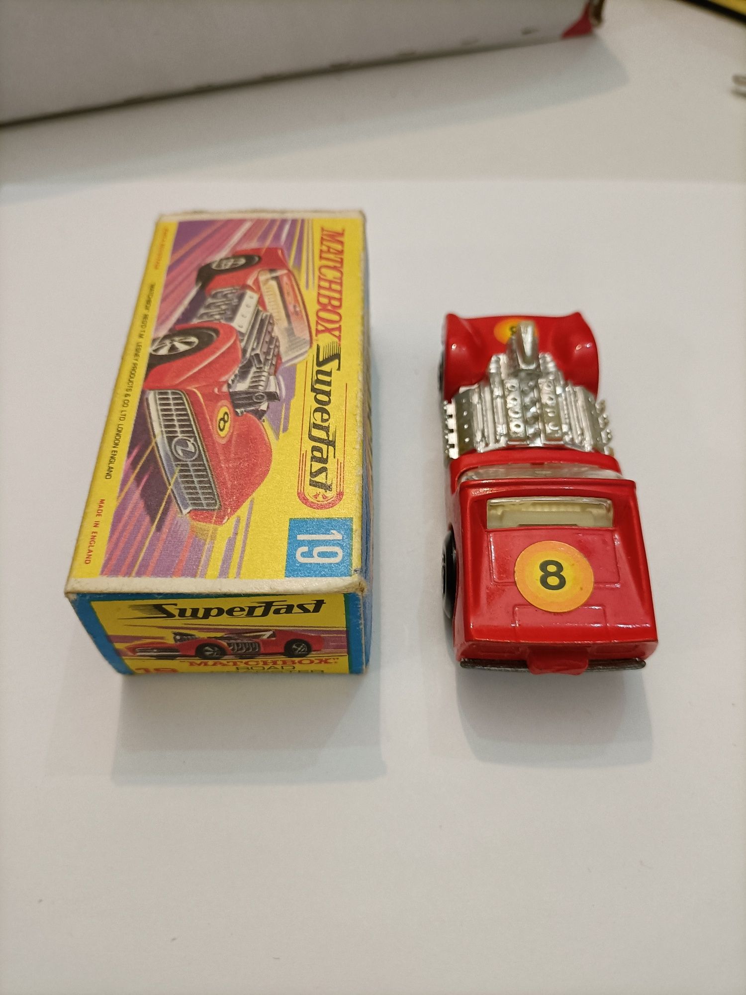 Matchbox Superfast, Road Drasgster, n° 19 de 1970, com caixa reparada