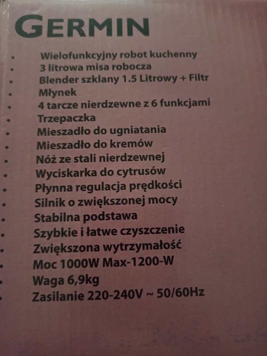 Wielofunkcyjny robot kuchenny