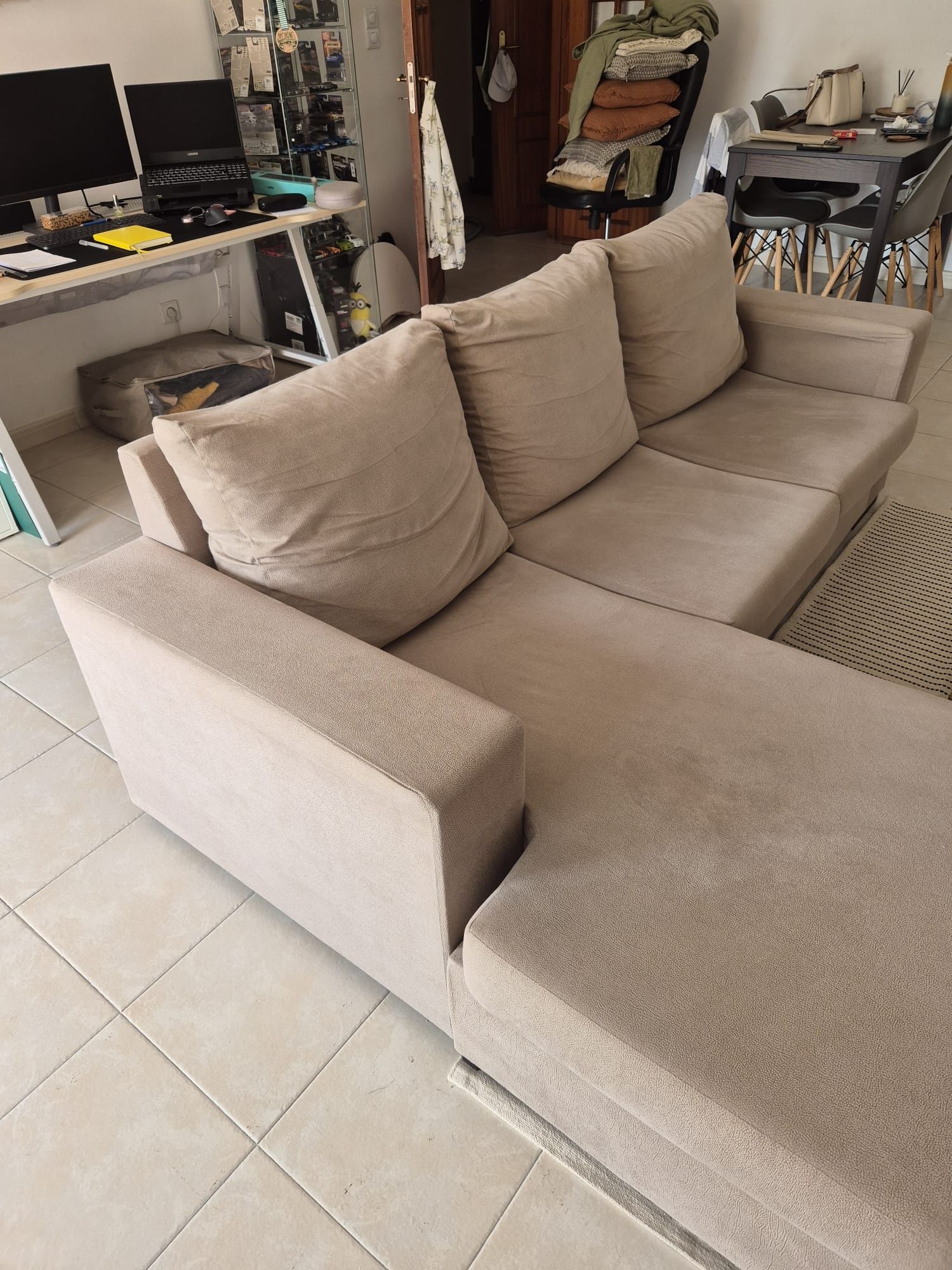 Sofa Taupe com chaise longue