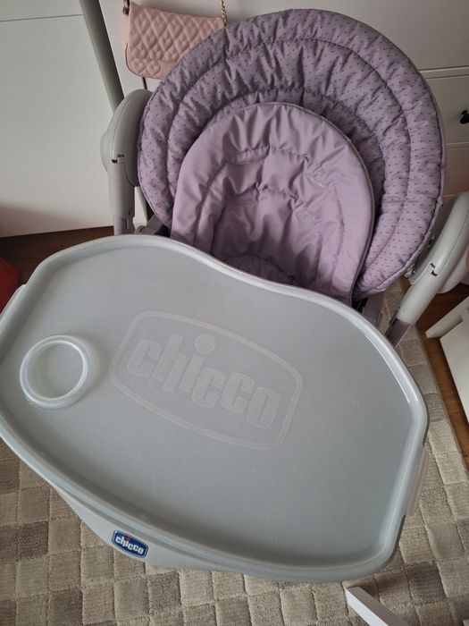 Krzesełko do karmienia Chicco Polly Magic Relax liliowe śliczne