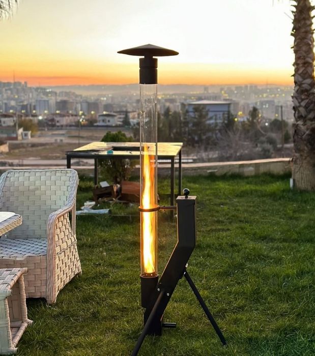 Печь обогреватель уличная, садовая, террасная и для дома, на пеллетах