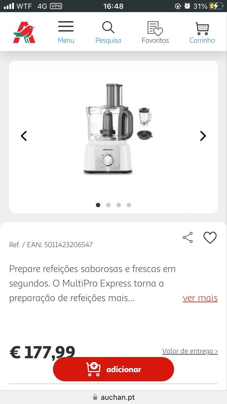 Processador De Alimentos Kenwood Multipro Express