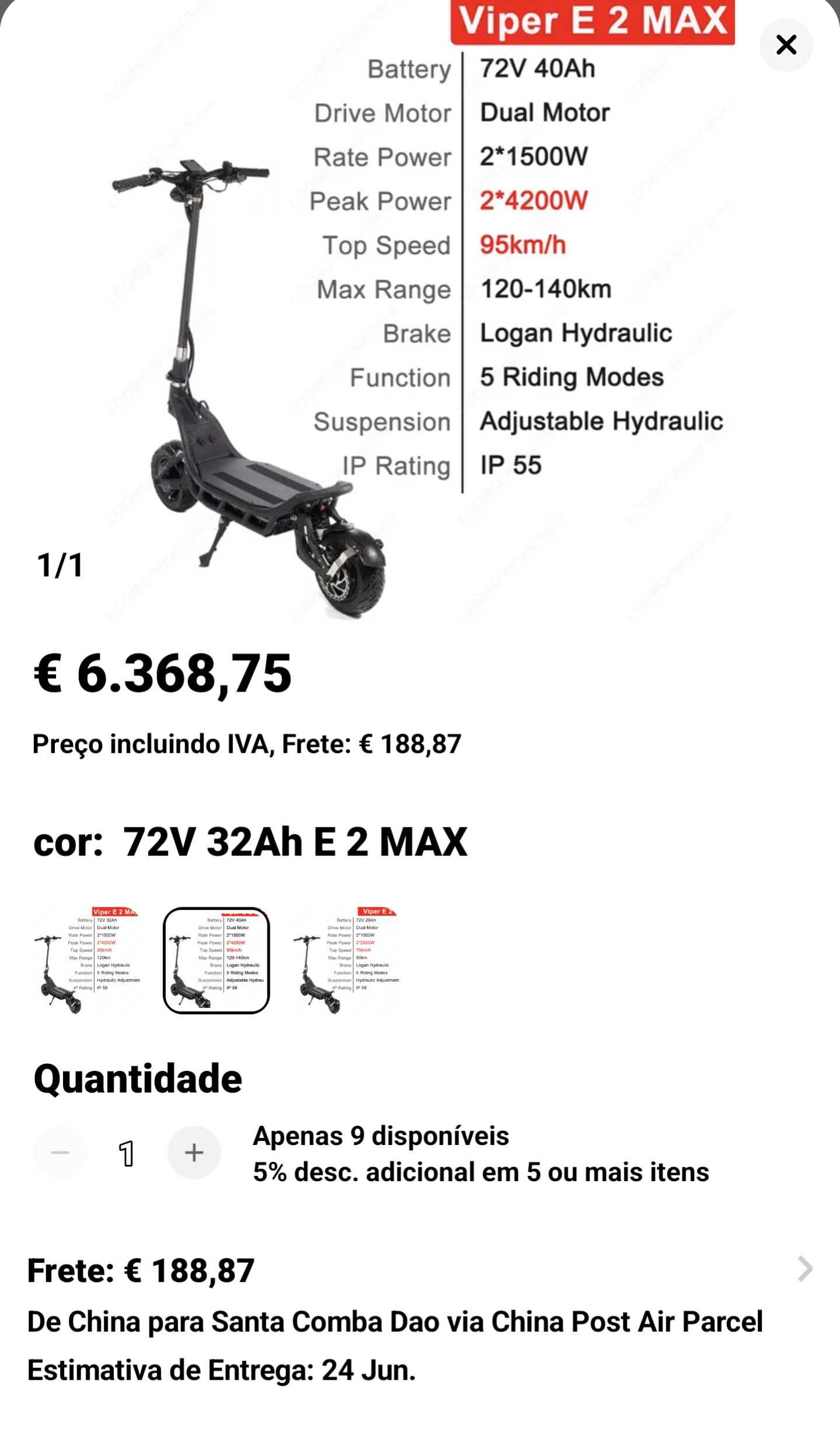 Vendo ou troco  super trotinet Nami Burn Max Atualizada