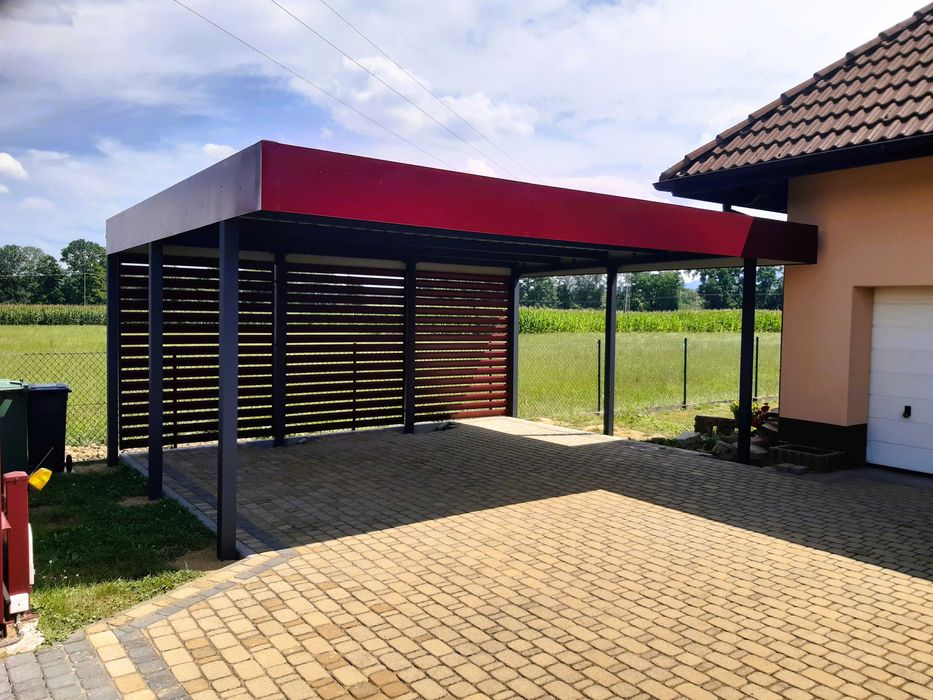 Wiata garażowa 6x6 m, carport - wiata samochodowa dwustanowiskowa