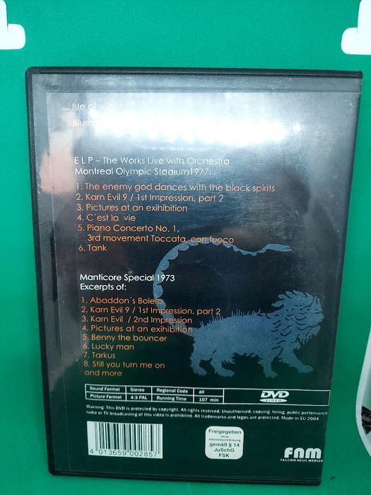 4 koncery DVD Pink Floyd Pompeii,Fish,Blondie, ELP