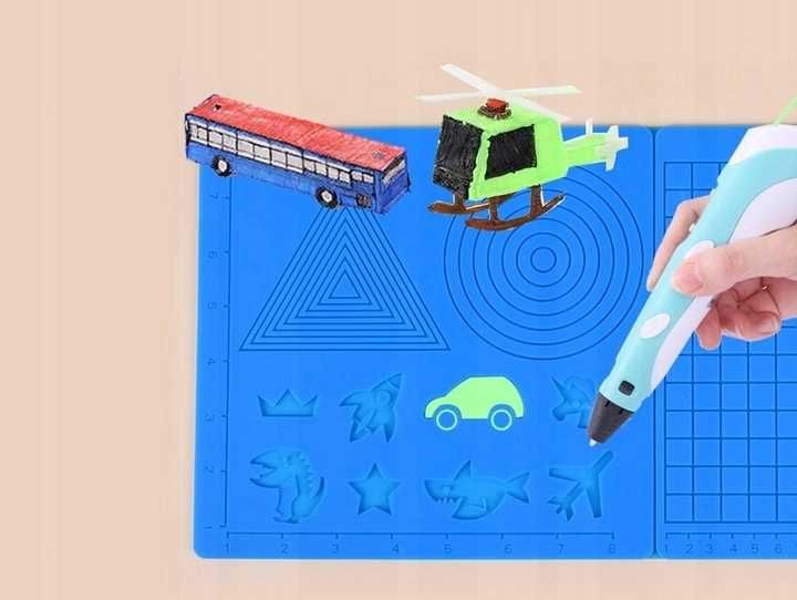 długopis 3d pen + filament 109 m + mata + szablony + książka z wzorami