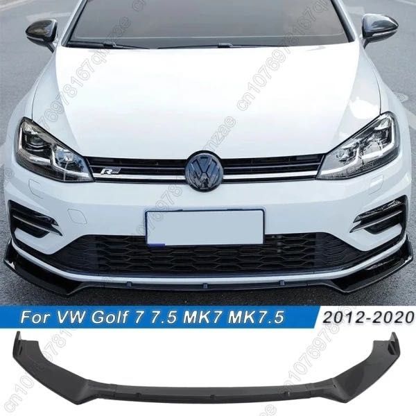 Губа на передний бампер Volkswagen Golf 7 сплитер обвес накладка бампе