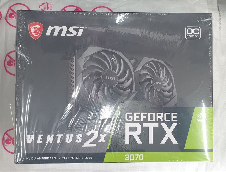 Видеокарта MSI  RTX 3070 VENTUS 2X 8G OC (Б/У)